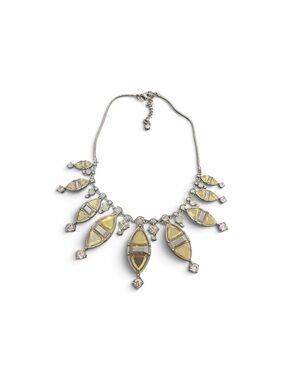 Lia Sophia Pale Yellow Crystal Statement Bib Necklace 242